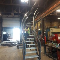 circular stair for tank access